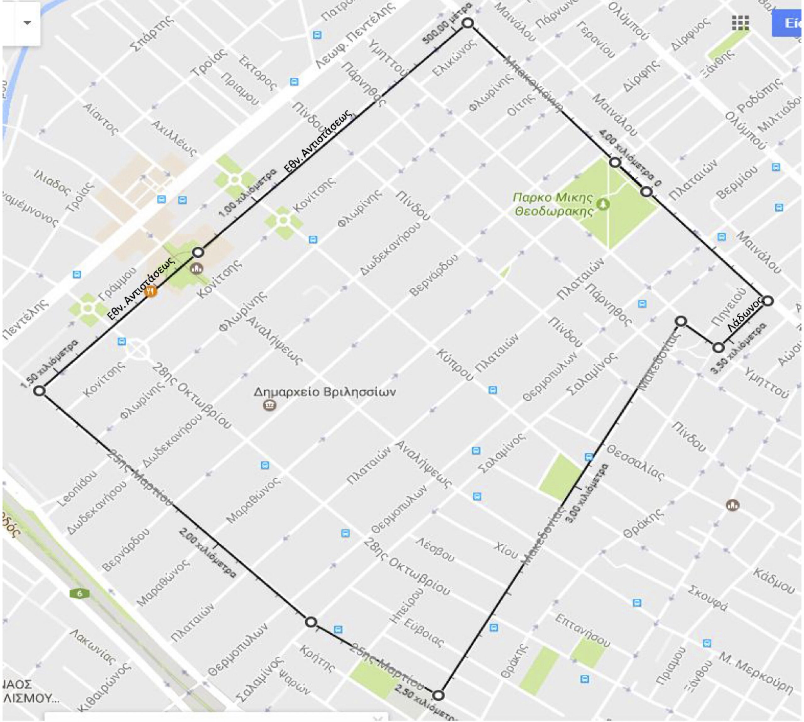 Χάρτης ποδηλατικού 1